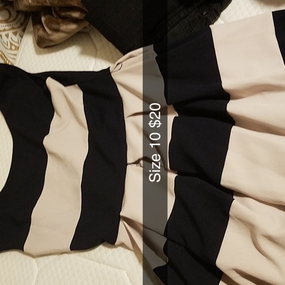Dresses & Skirts - Navy and cream dress